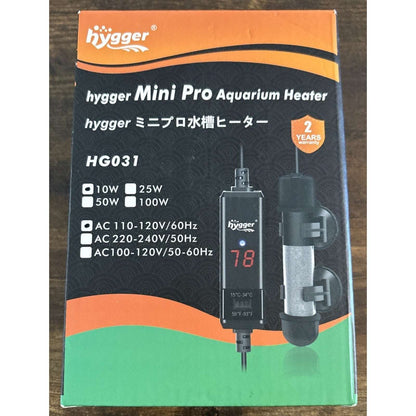 hygger Pro Aquarium Heater Submersible Fish Tank Adjustable 10W HG031 Fresh/Salt