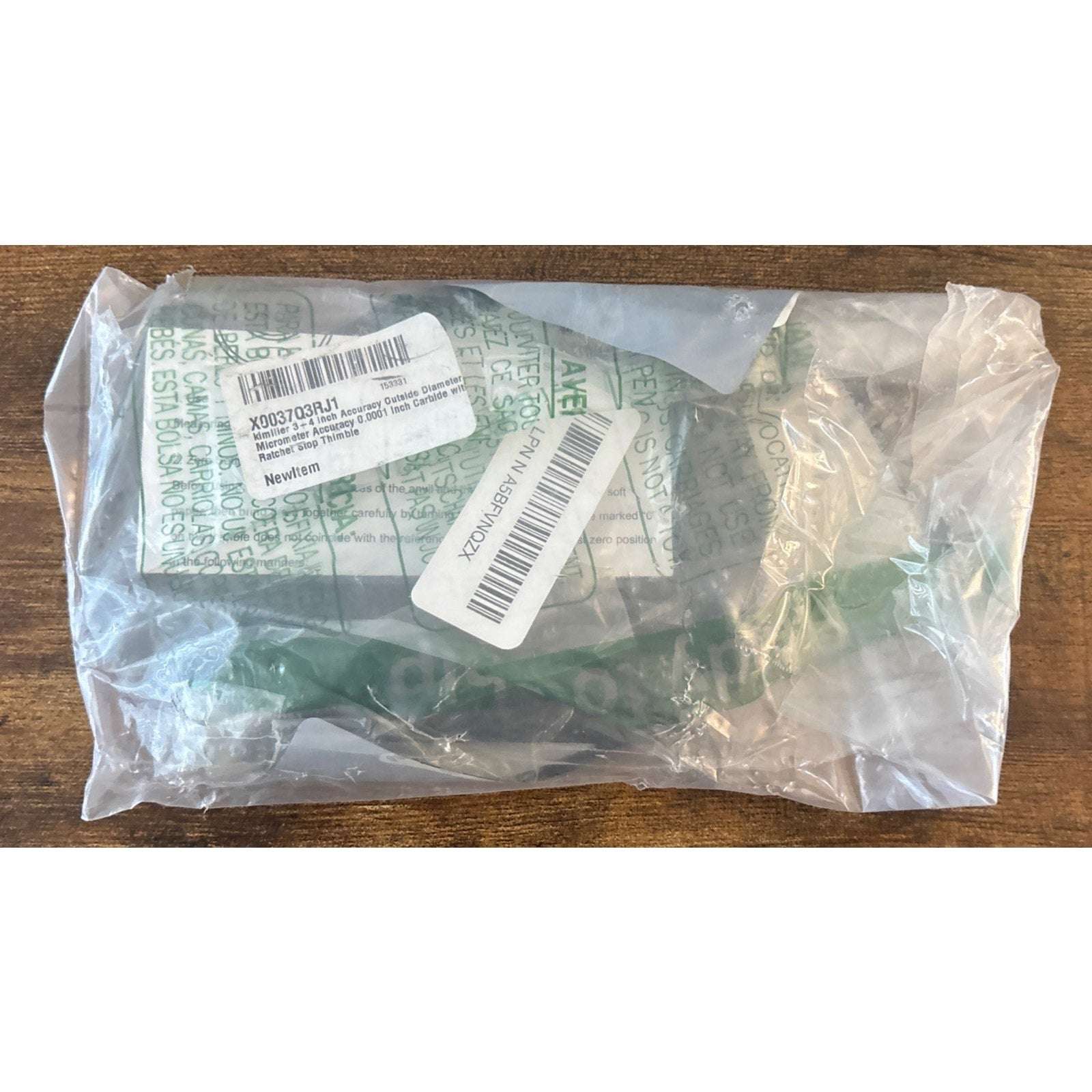3-4" Outside Diameter Micrometer Accuracy 0.0001" Carbide w Ratchet Stop Thimble