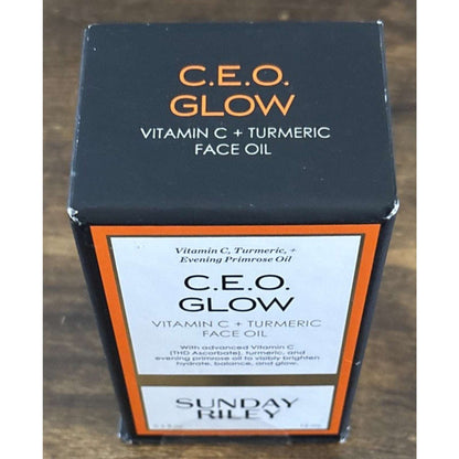 NEW Sunday Riley CEO Glow Vitamin C Turmeric & Primrose Face Oil 0.5oz/15ml