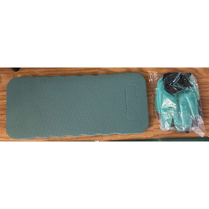 DEERFAMY 10.2"W Gardening Stool, Garden Kneeler Seat Tool Pouches 350lbs Green