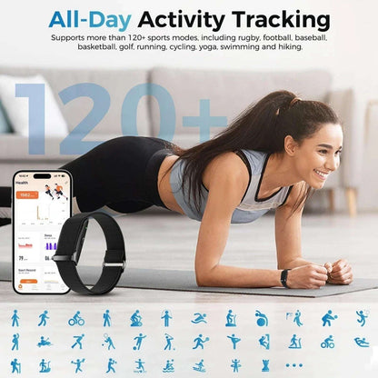 Smart Health Wristband, Wearable Activity & Fitness Tracker, 120+ Sports Modes
