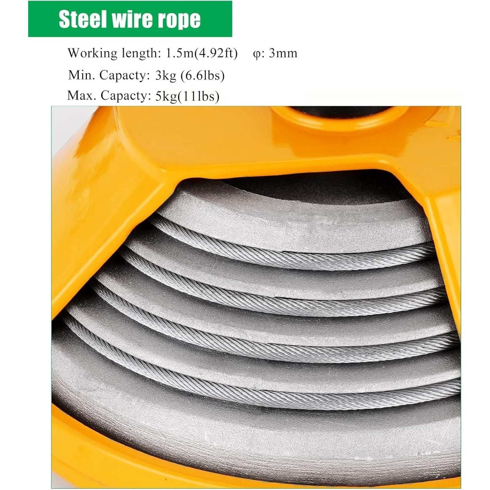 EW-5 Retractable Spring Balancer, 3-5KG(6.6-11Lbs) 1.5m Cable Hanging Tool