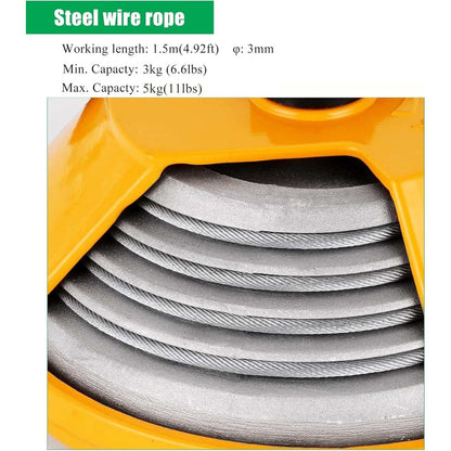 EW-5 Retractable Spring Balancer, 3-5KG(6.6-11Lbs) 1.5m Cable Hanging Tool