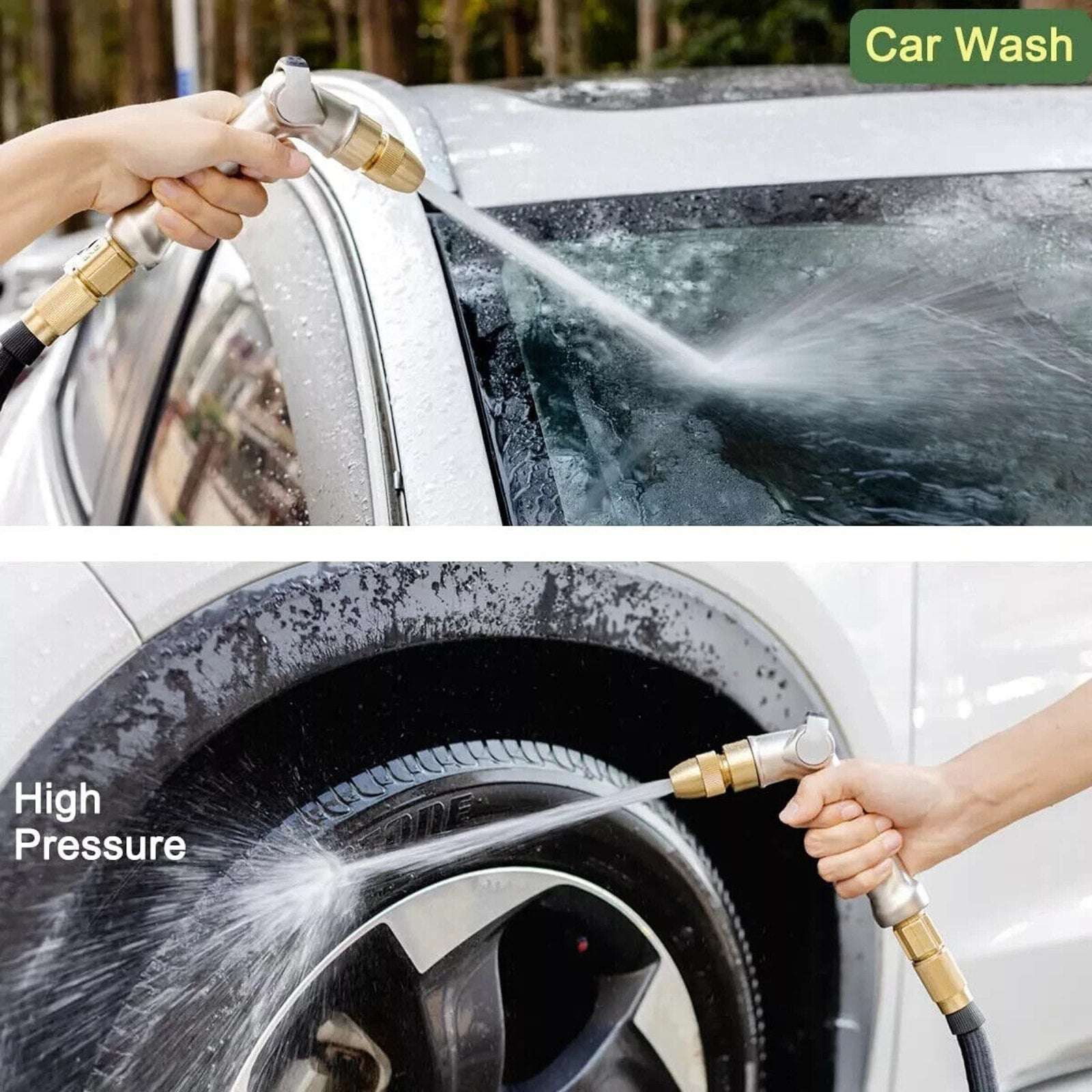 Professional 100% Heavy Duty Metal Garden Water Hose Nozzle w Thumb Control