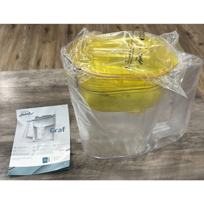 PERFECT ORGANICS GRAF Water Purifier Pitcher Complete w Filter Cartridge -Yellow