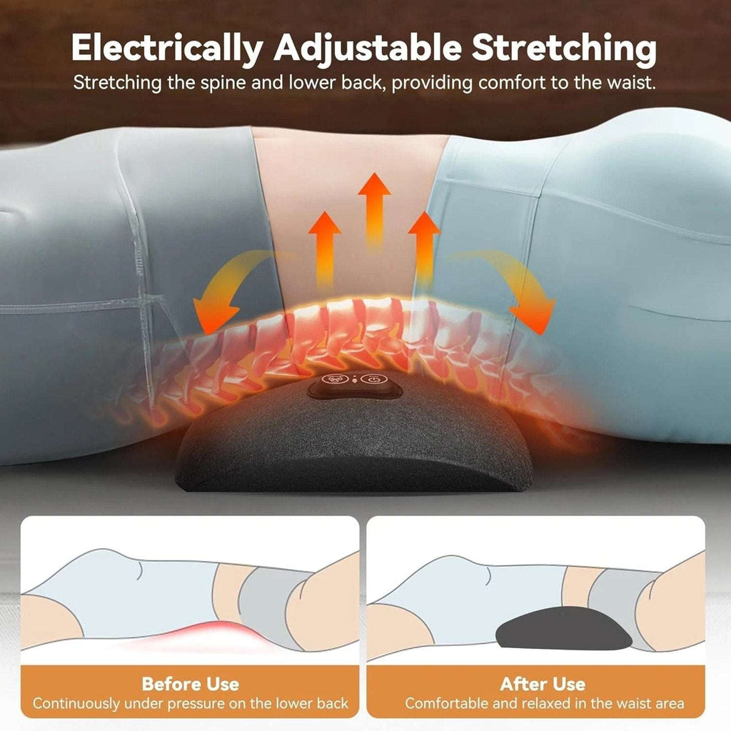 Smooth Triple Fusion 3in1 Back Massager Lumbar Pillow with Heat & Vibration NEW