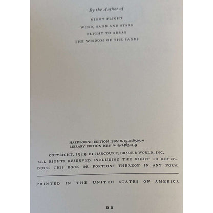 Antoine de Saint-Exupery The Little Prince 1943 Library Edition HC/DJ