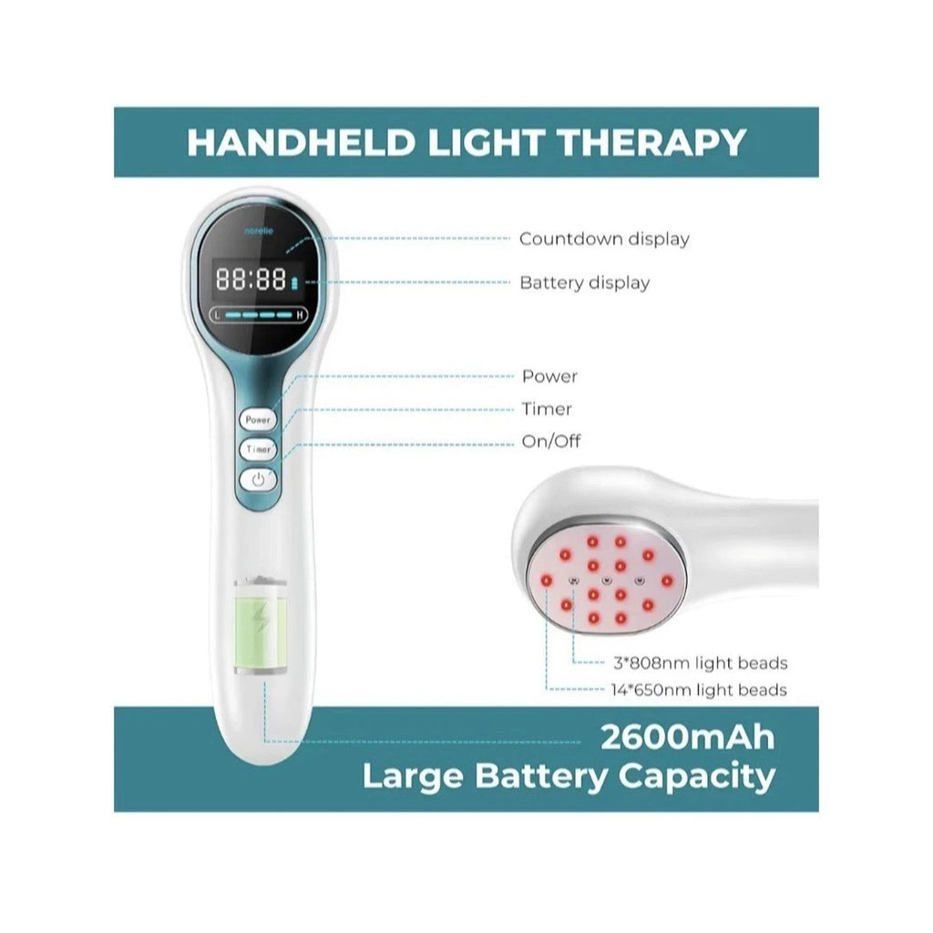Norelie RedRevive Cold Laser Therapy Wand, Stand & Conductive Gel Bundle Set NEW