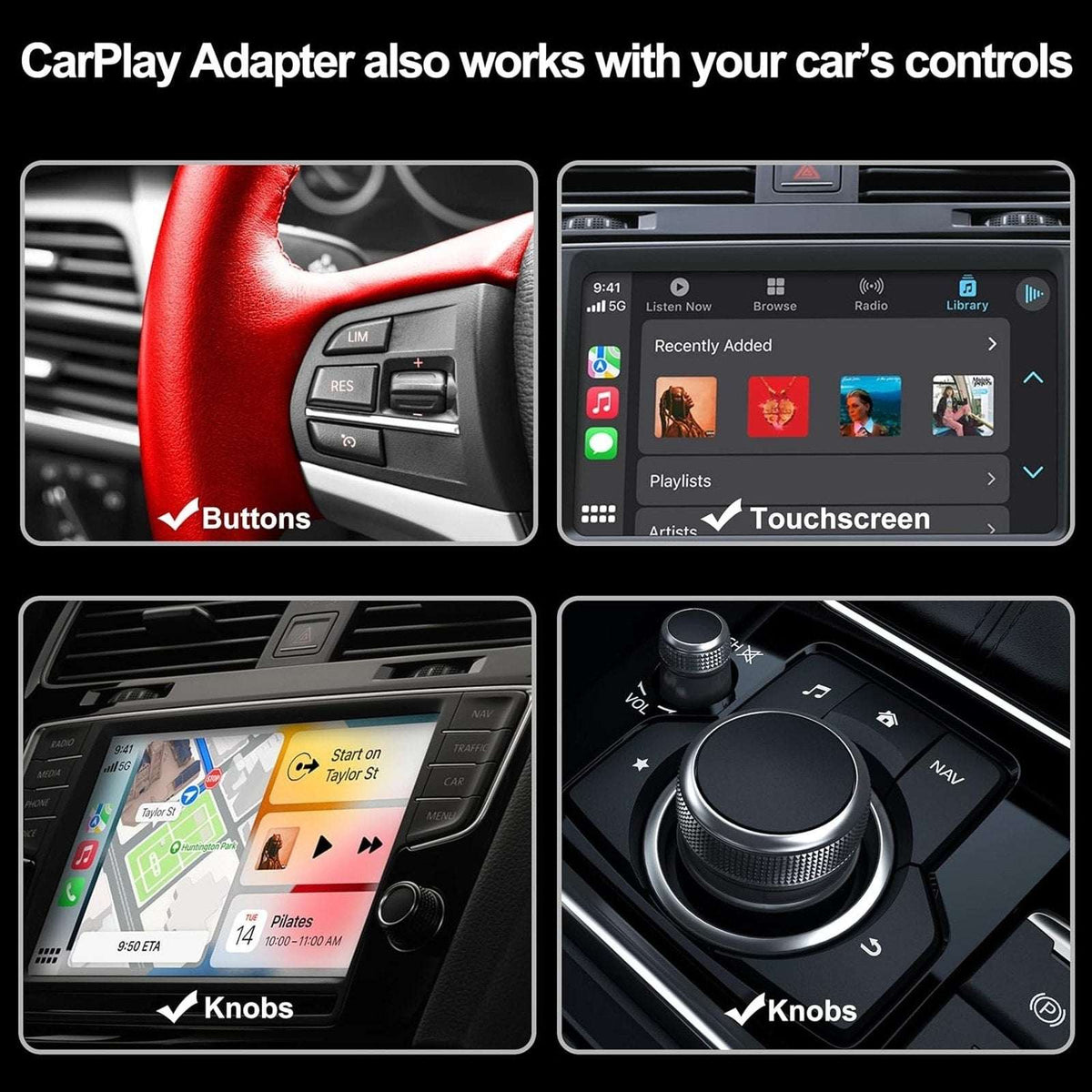 Veosma 5.1 CarPlay Adapter Convert All Factory Wired CarPlay Systems to Wireless