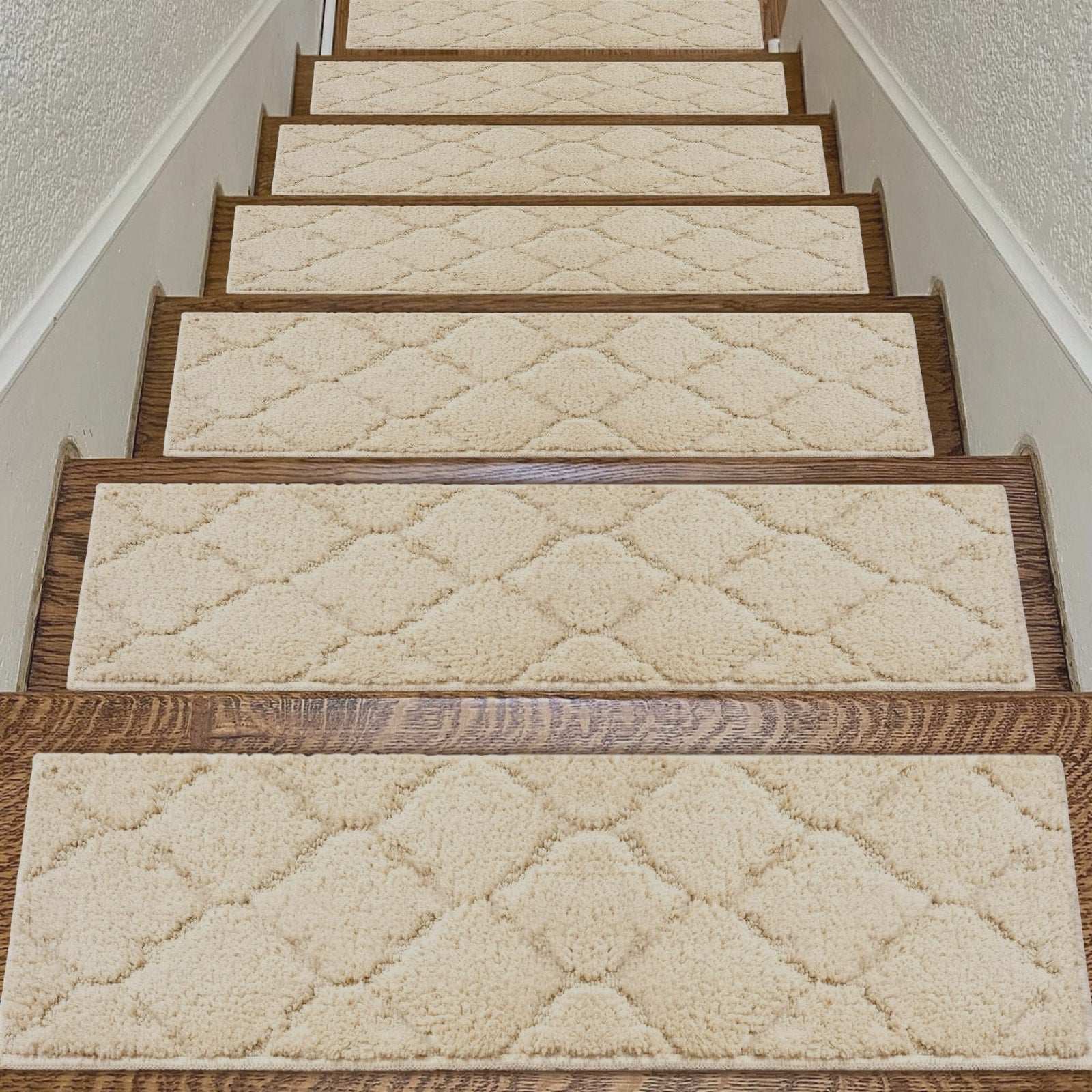 Soft Stair Treads Non-Slip for Wooden Steps, 10pcs 28"x9" Reusable & No Residue