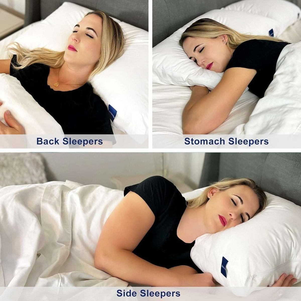 Set of 2 ACCURATEX Adjustable Queen Sz Bed Pillows Hybrid Shredded Memory Foam