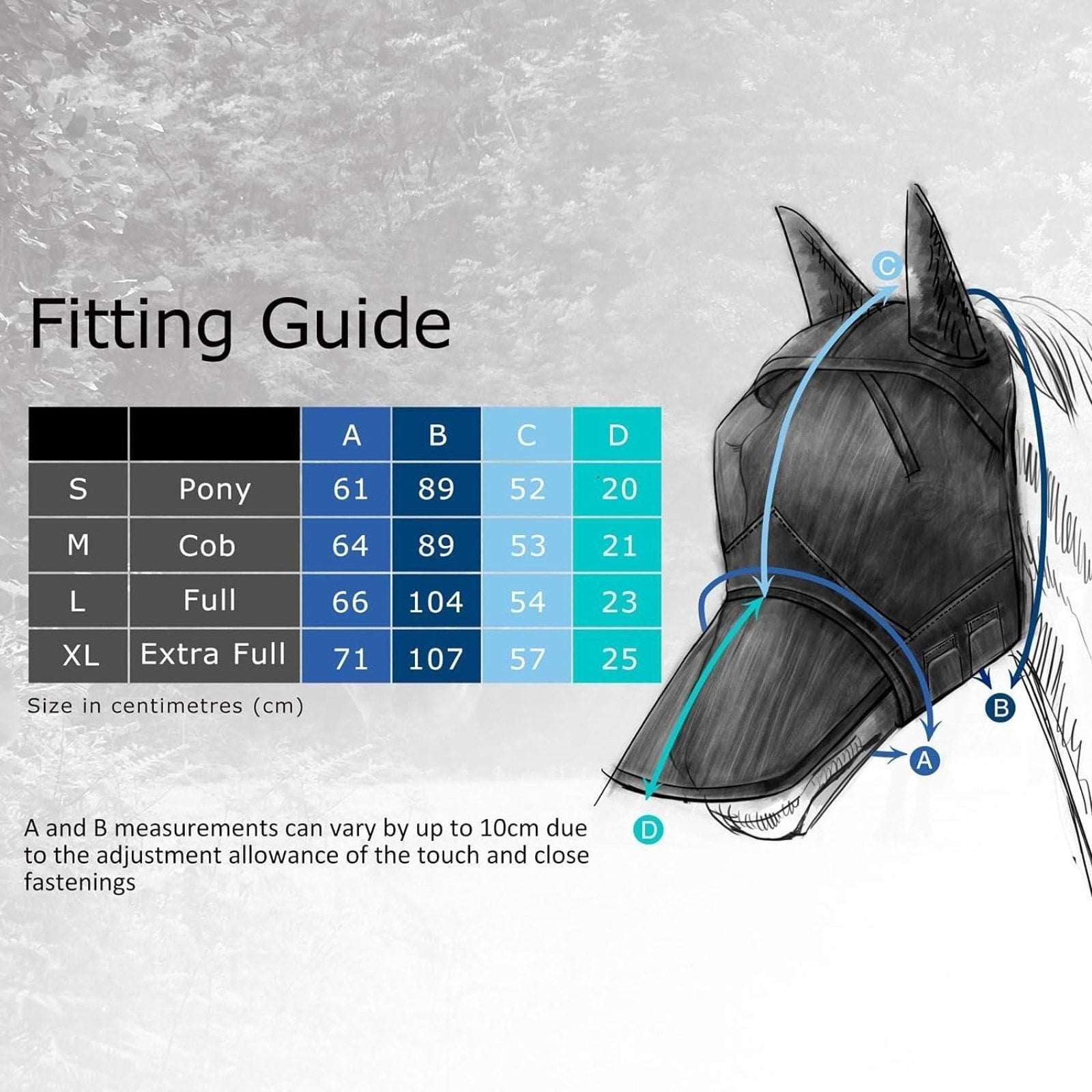 Harrison Howard Champion Horse Fly Mask w/ UV Protection, Long Nose & Ears, Full