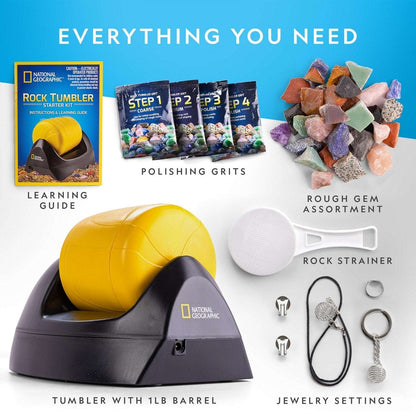 National Geographic Rock Tumbler Starter Kit Turn Rough Rocks into Polished Gems