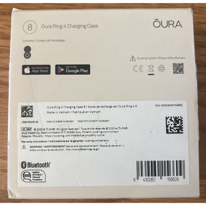 Oura Ring 4 Portable Charging Case Size 8 - NEW - 90 Min Full Charge