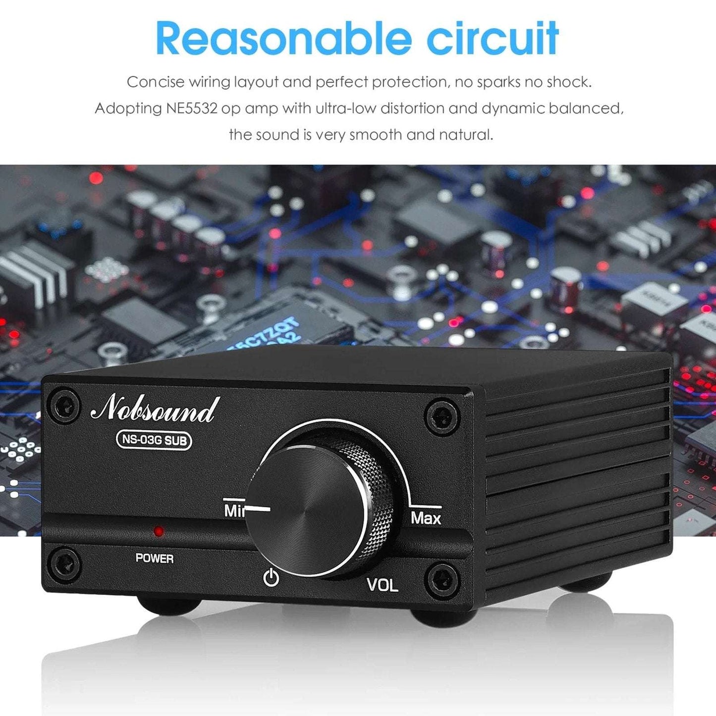Nobsound NS-03G SUB Mini Mono Channel Digital Amplifier HiFi Subwoofer Power AMP