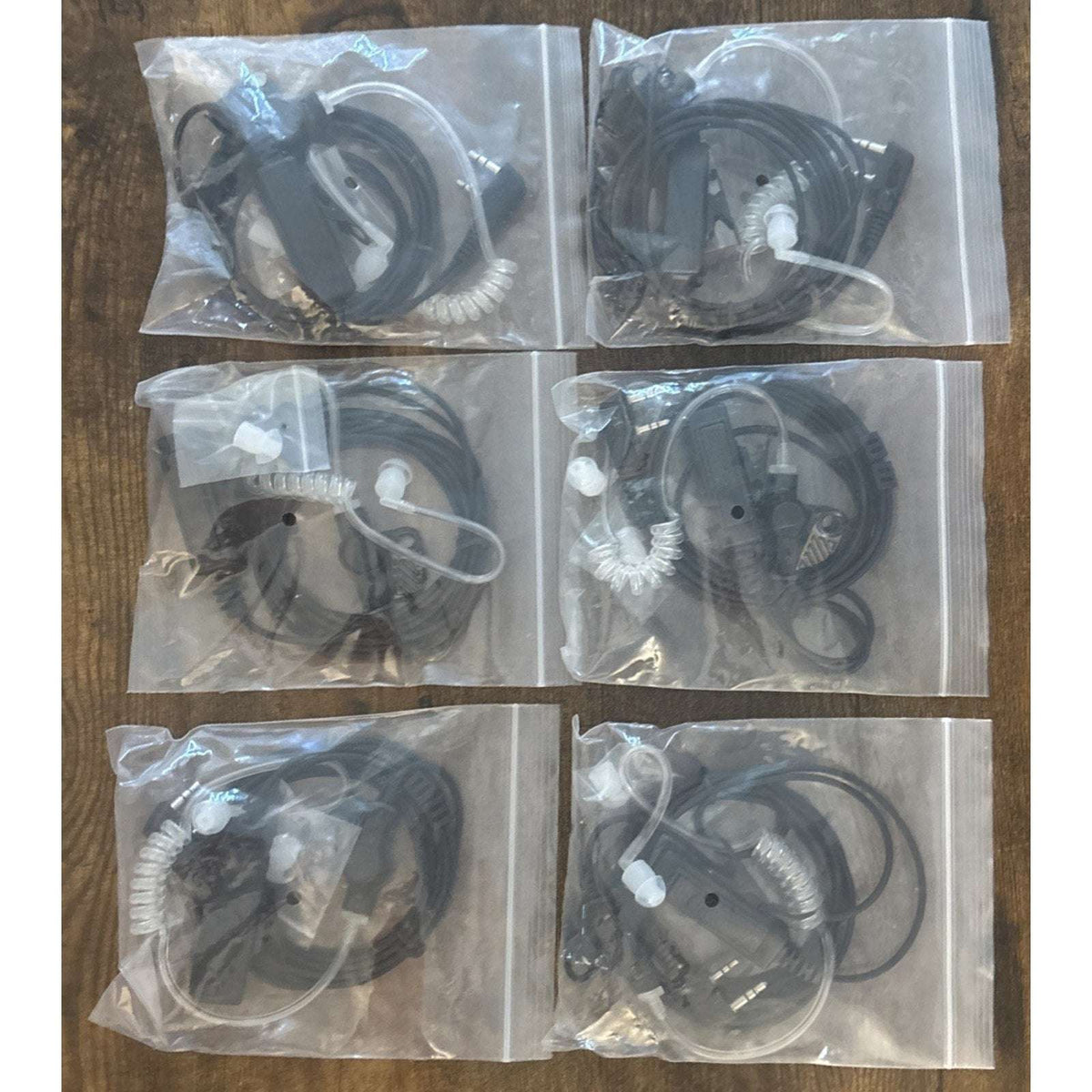 6 SAMCOM 2 Pin Hands-Free 2-Way Radio Earpiece w/ Mic For FPCN30A FPCN10A Radios