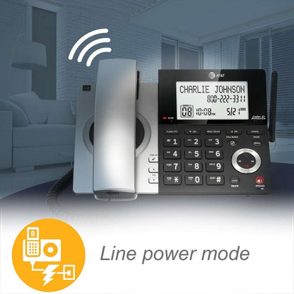 AT&T CL84107 DECT 6.0 Corded/Cordless Phone W Answering Machine Smart Call Block
