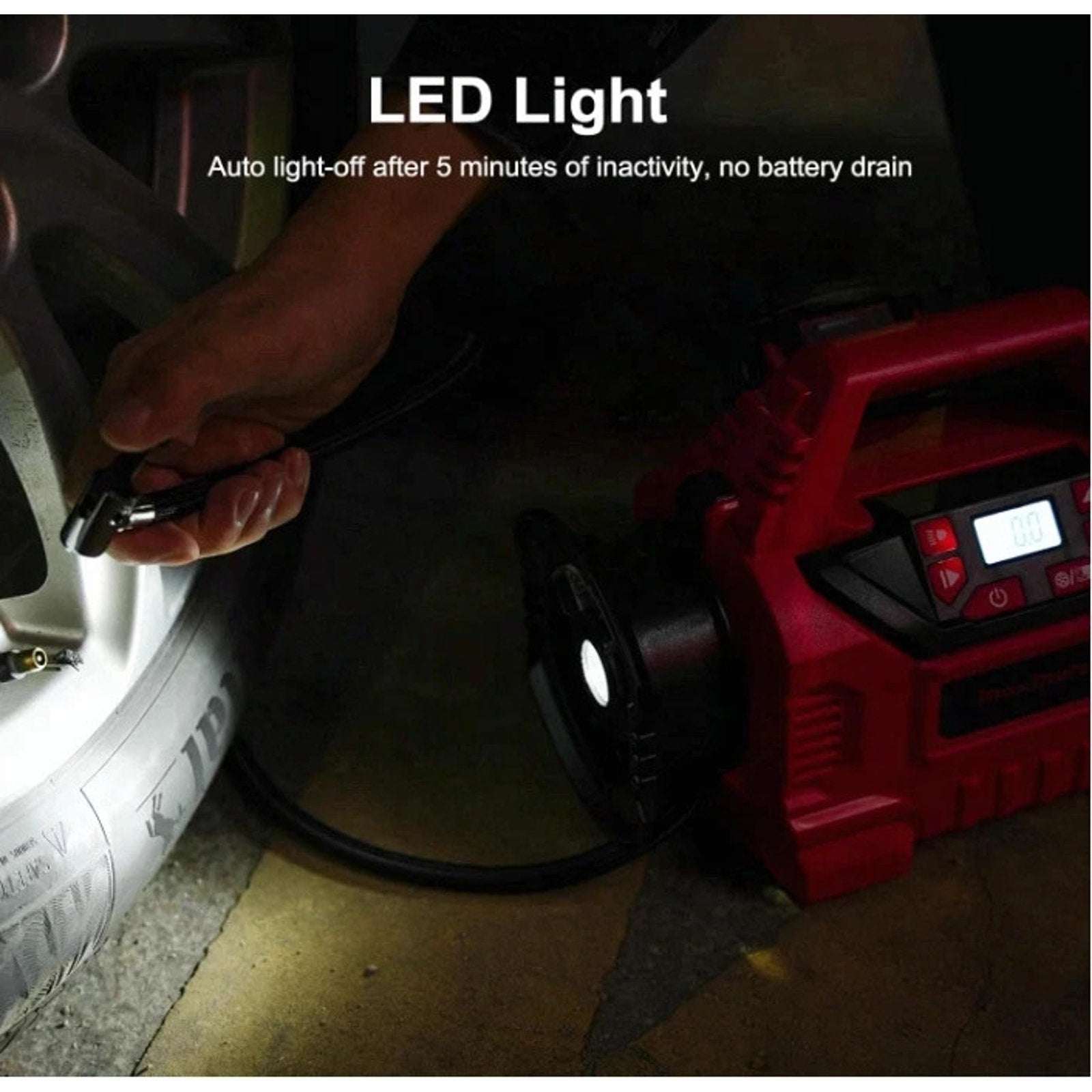 160PSI Portable Tire Inflator/Deflator Compatible with Milwaukee 18V Battery