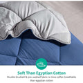 Hotel Quality Down-Alternative Comforter by APSMILE Navy/Gray Duvet Insert King