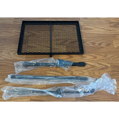 Swivel Campfire Grill Grate, Adjustable Heavy Duty Steel Open Fire 12.6"x16.7"