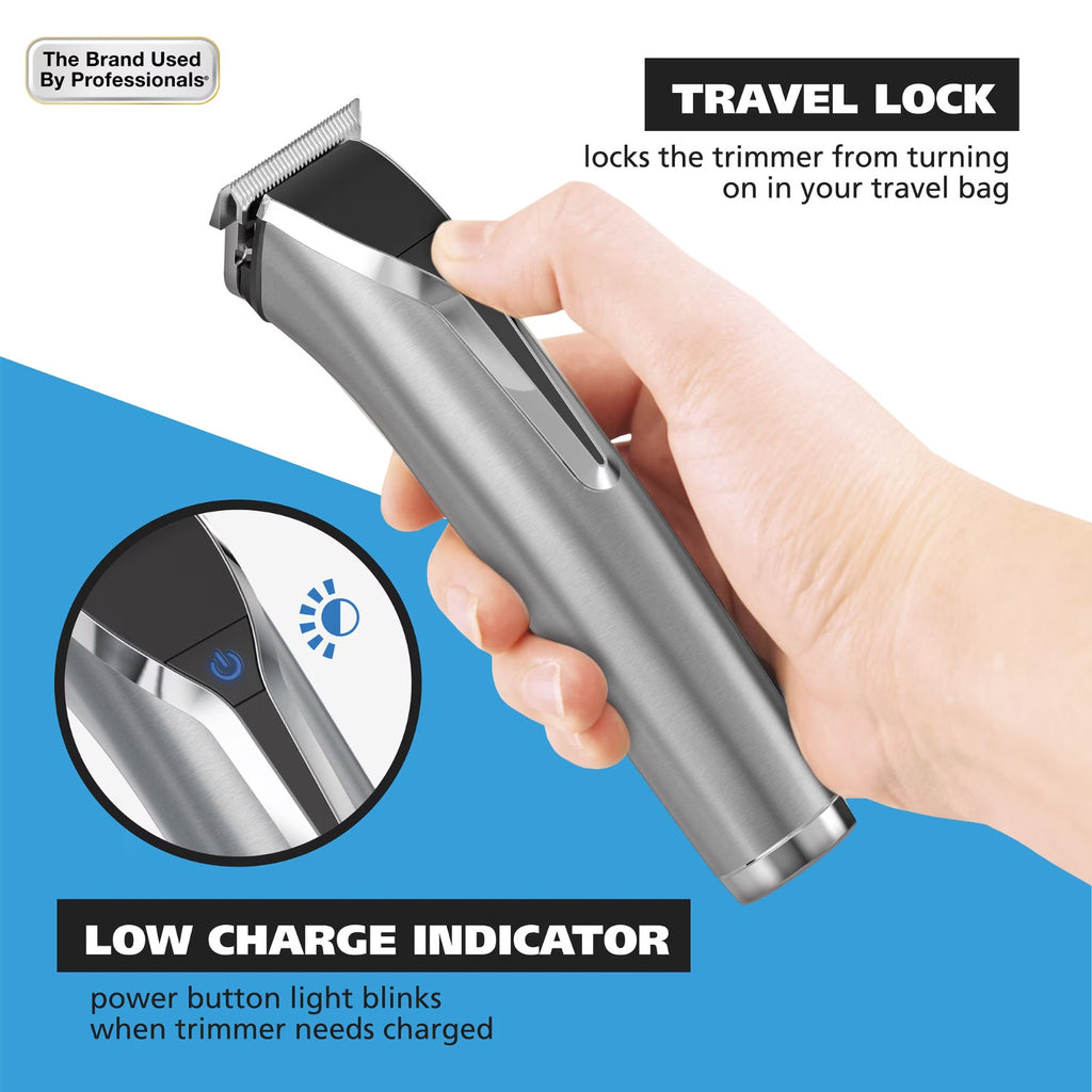 Wahl Lithium-Ion Stainless Steel All In One Waterproof Grooming Trimmer Cordless