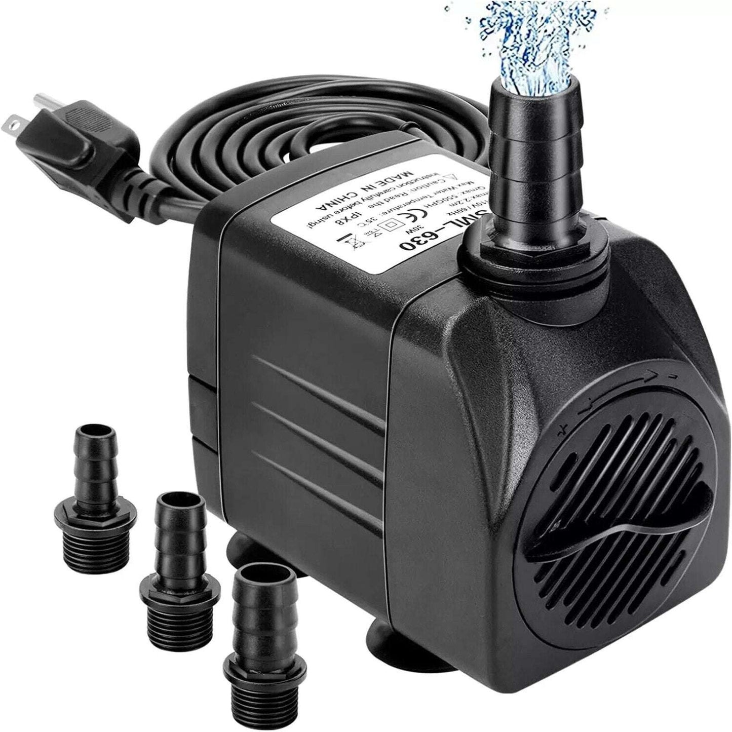 GROWNEER 550GPH Submersible Pump 30W Ultra Quiet Fountain Water Pump, 2000L/H,