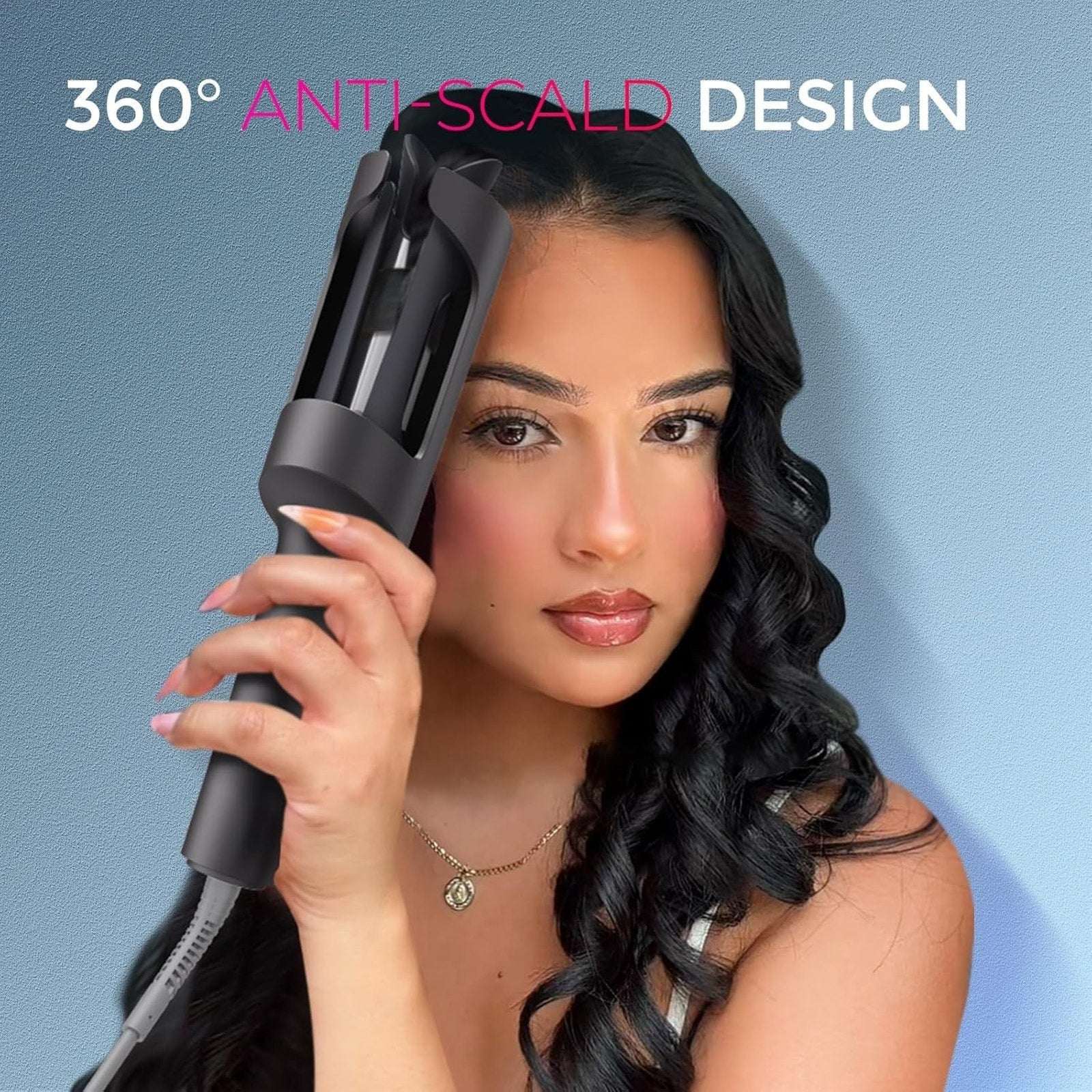 TYMO CURLPRO 1" Automatic Rotating Curling Iron Wand Beach Waves NEW!