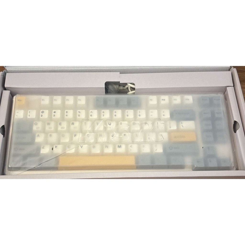 Kisnt Wireless Mechanical Keyboard, Gasket Mounted, Creamy Sound, RGB, Retro Bei