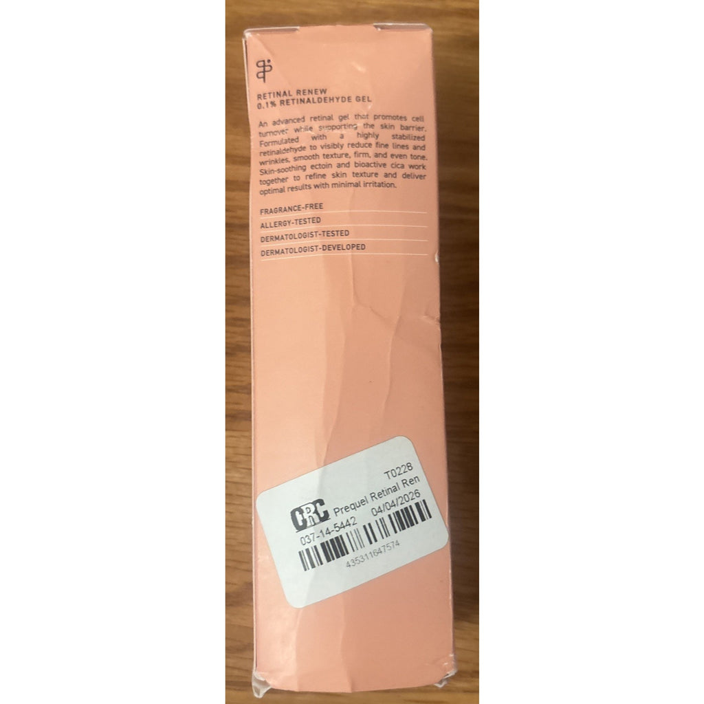 Prequel Skin Retinal Renew – 0.1% Retinaldehyde Gel with Ectoin, Cica & Jojoba