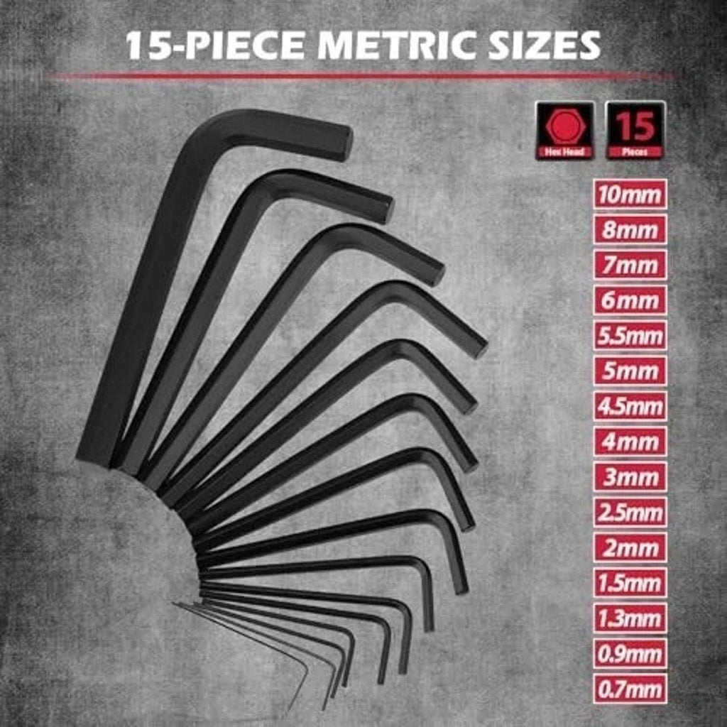 41-Piece Allen Wrench Set SAE Metric Torx Key + Hex Key T-Handle Set T9-T50