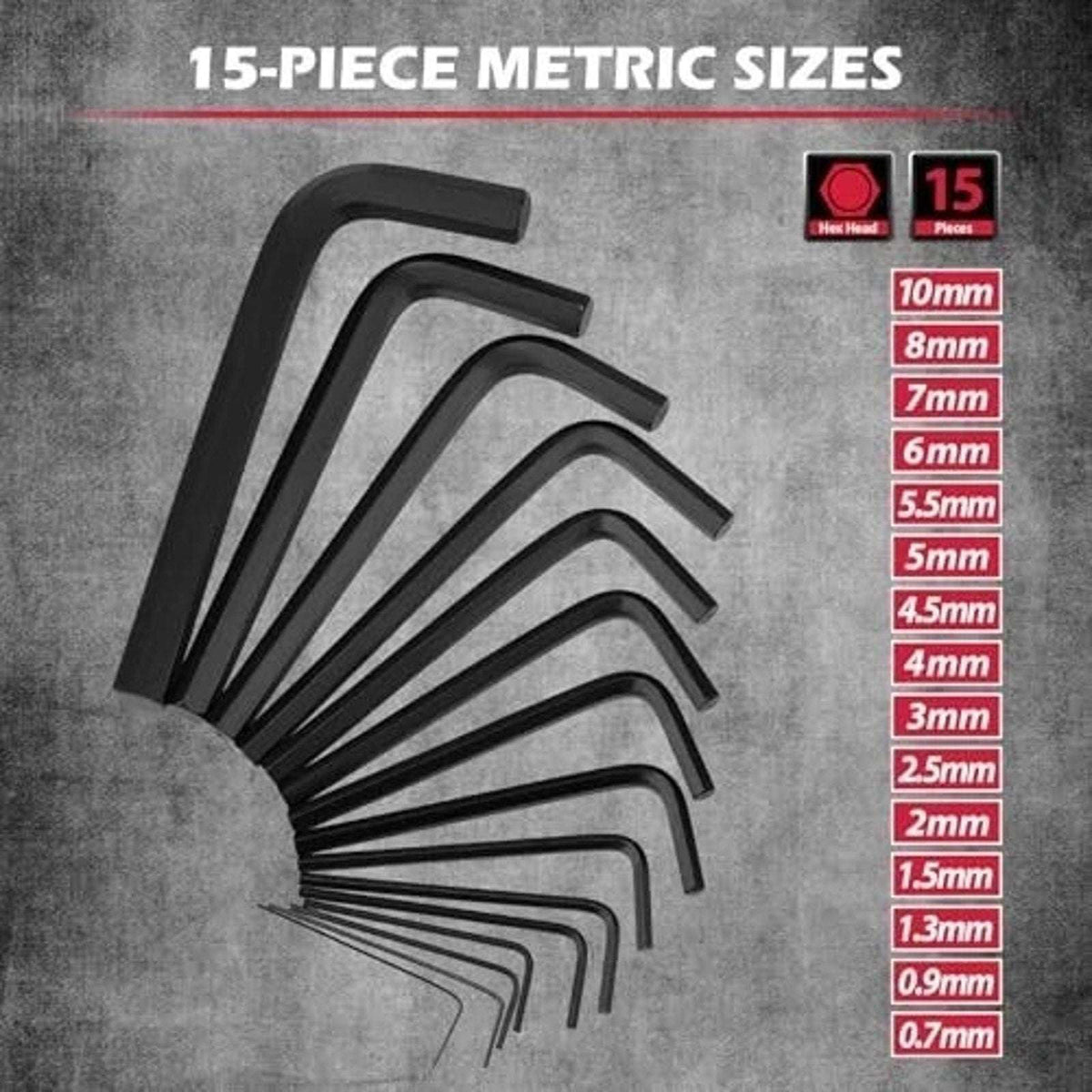 41-Piece Allen Wrench Set SAE Metric Torx Key + Hex Key T-Handle Set T9-T50