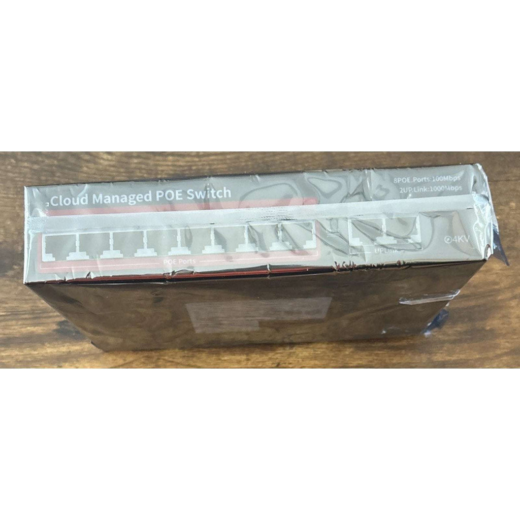 STEAMEMO 10-Port Cloud Managed PoE+ Switch 8 PoE+ Ports @120W & 2 Uplink Ports