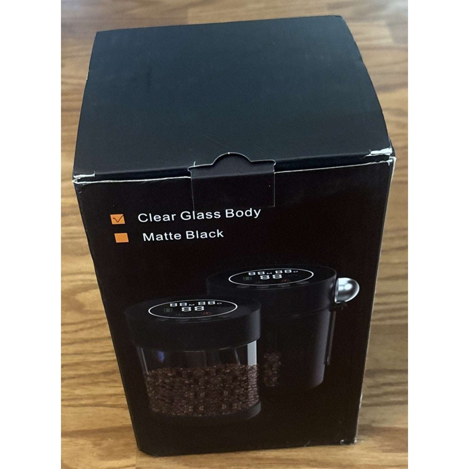 Automatic Airtight Vacuum Sealing Coffee Canister 1.3L Smart Sensors LCD Display