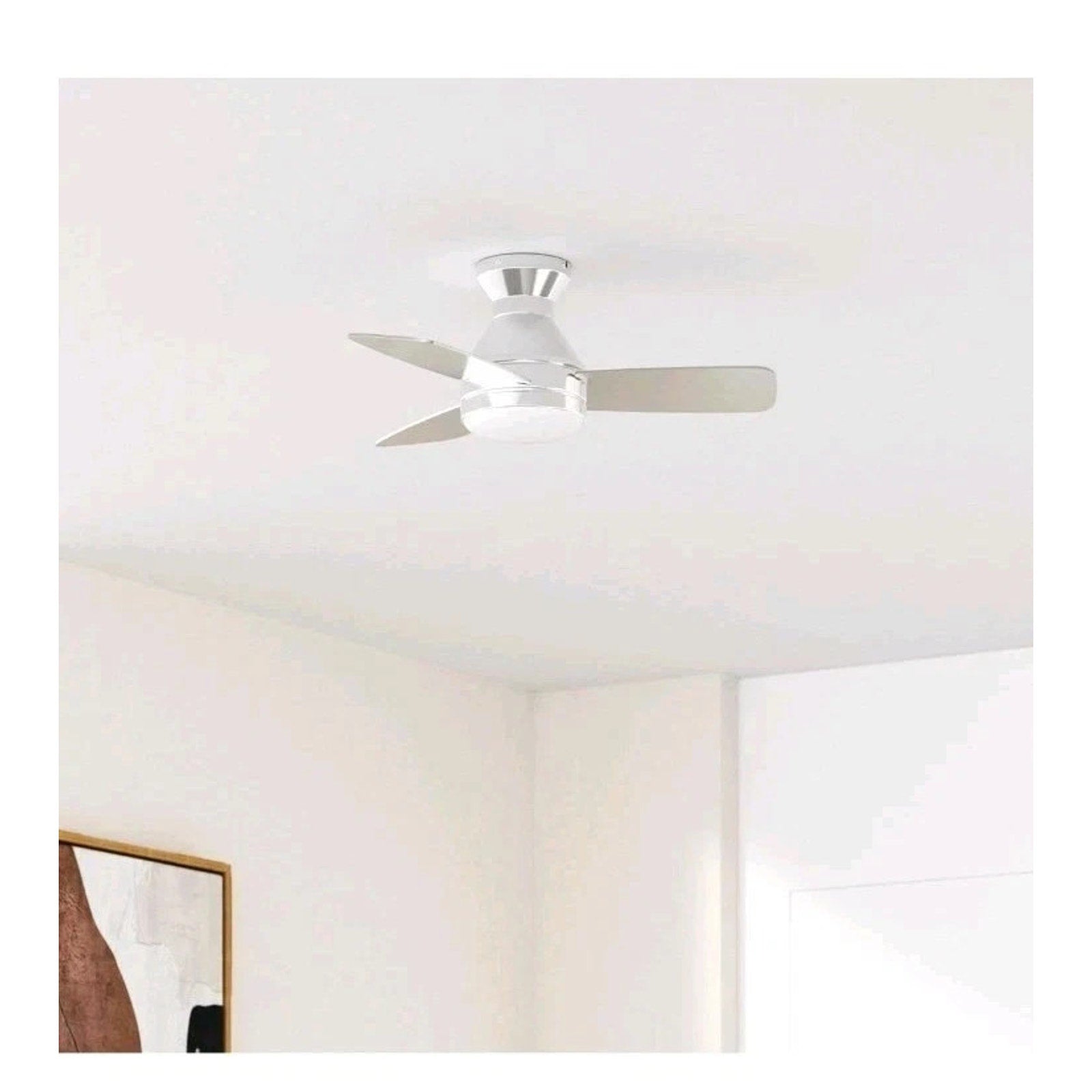 Amico 30 inch Low Profile Ceiling Fan with Lights & Remote Flush Mount 3-Blade