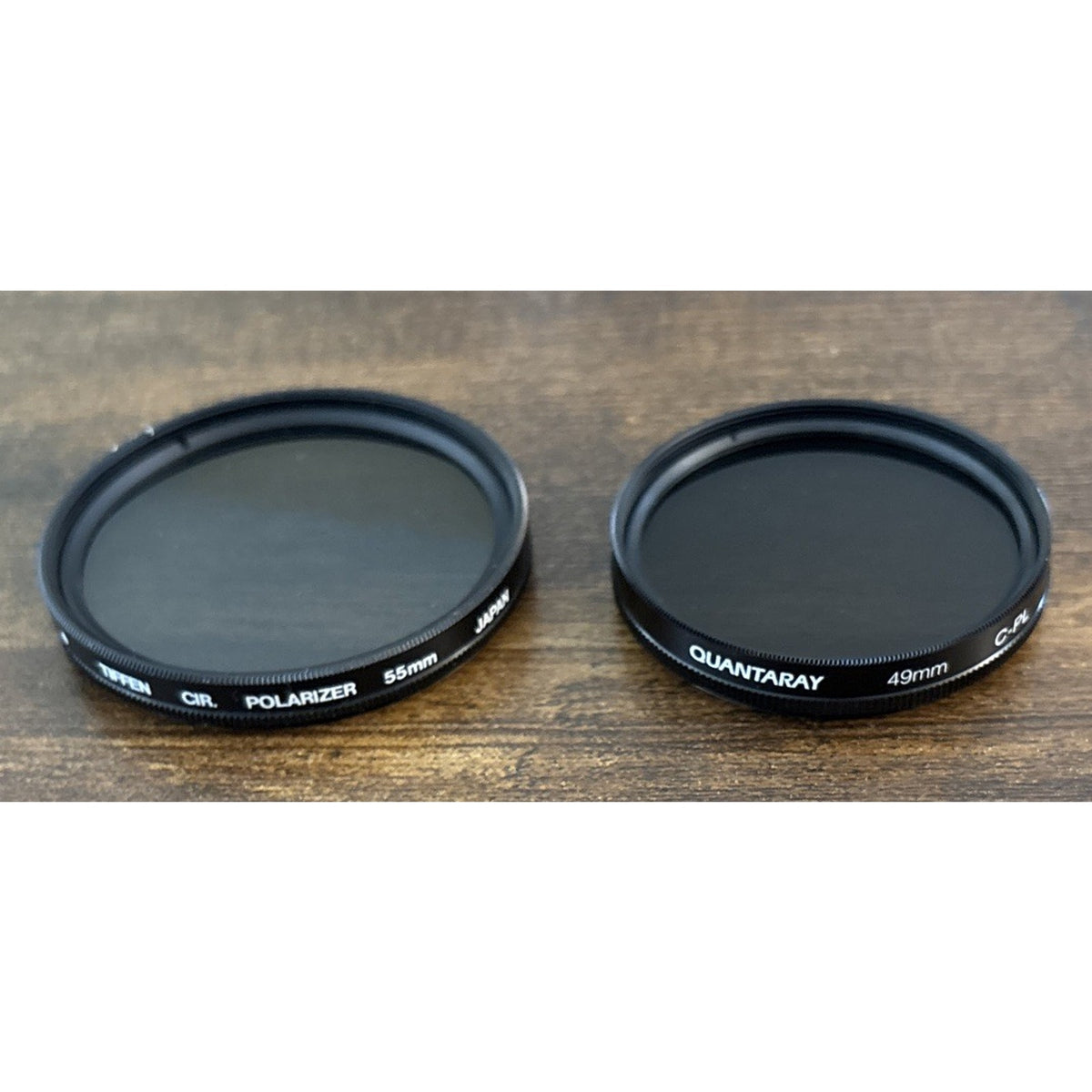 2PC LOT Tiffen 55mm Circular Polarizing Filter QUANTARAY 49mm Polarizer Filter