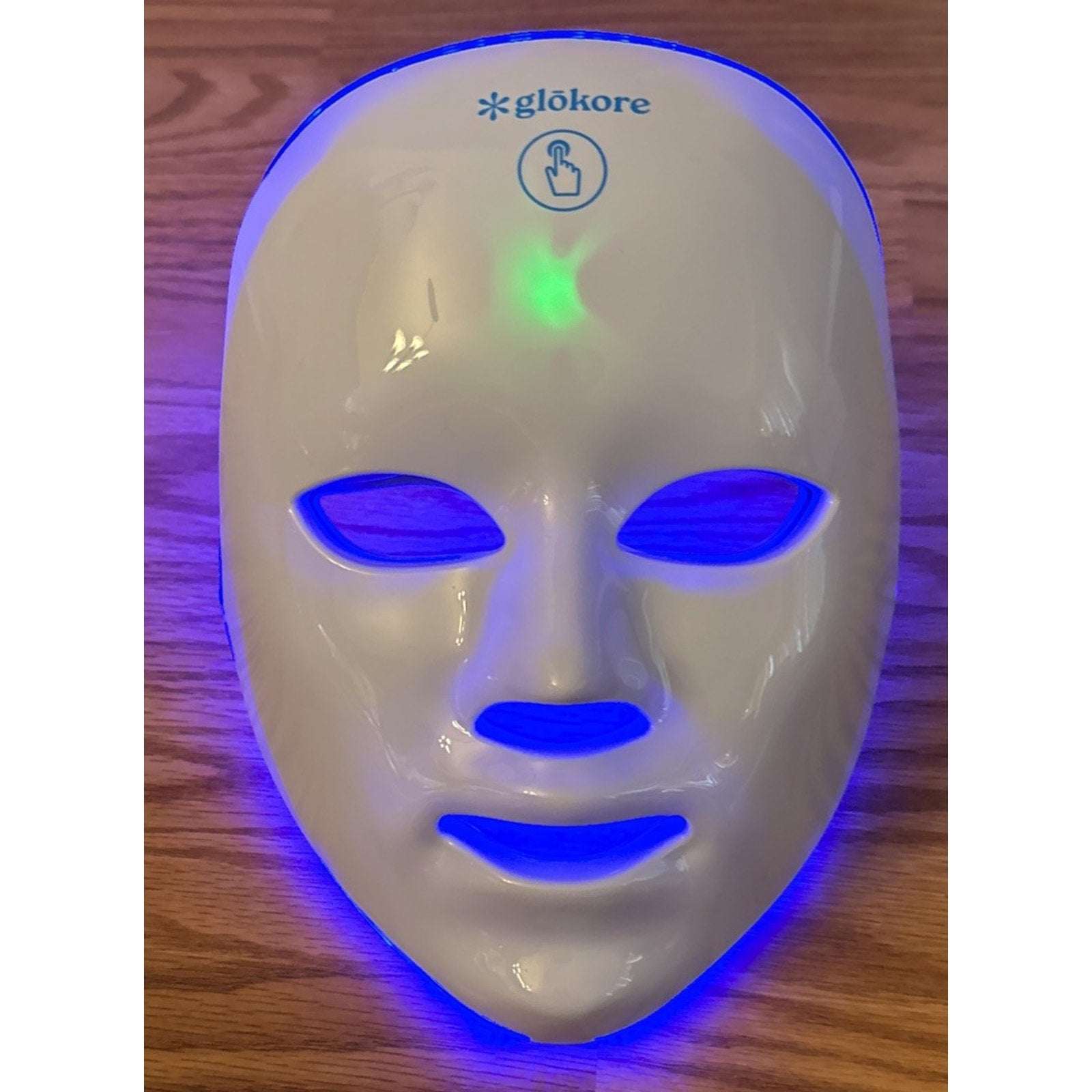 Glokore 7-in-1 LED Wireless Light Therapy Face Mask Device White Open Box New