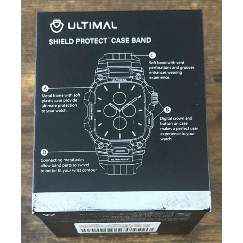 ULTIMAL Rugged Shockproof Case +Band for Apple Watch 45mm Series 9/8/7 ArmyGreen
