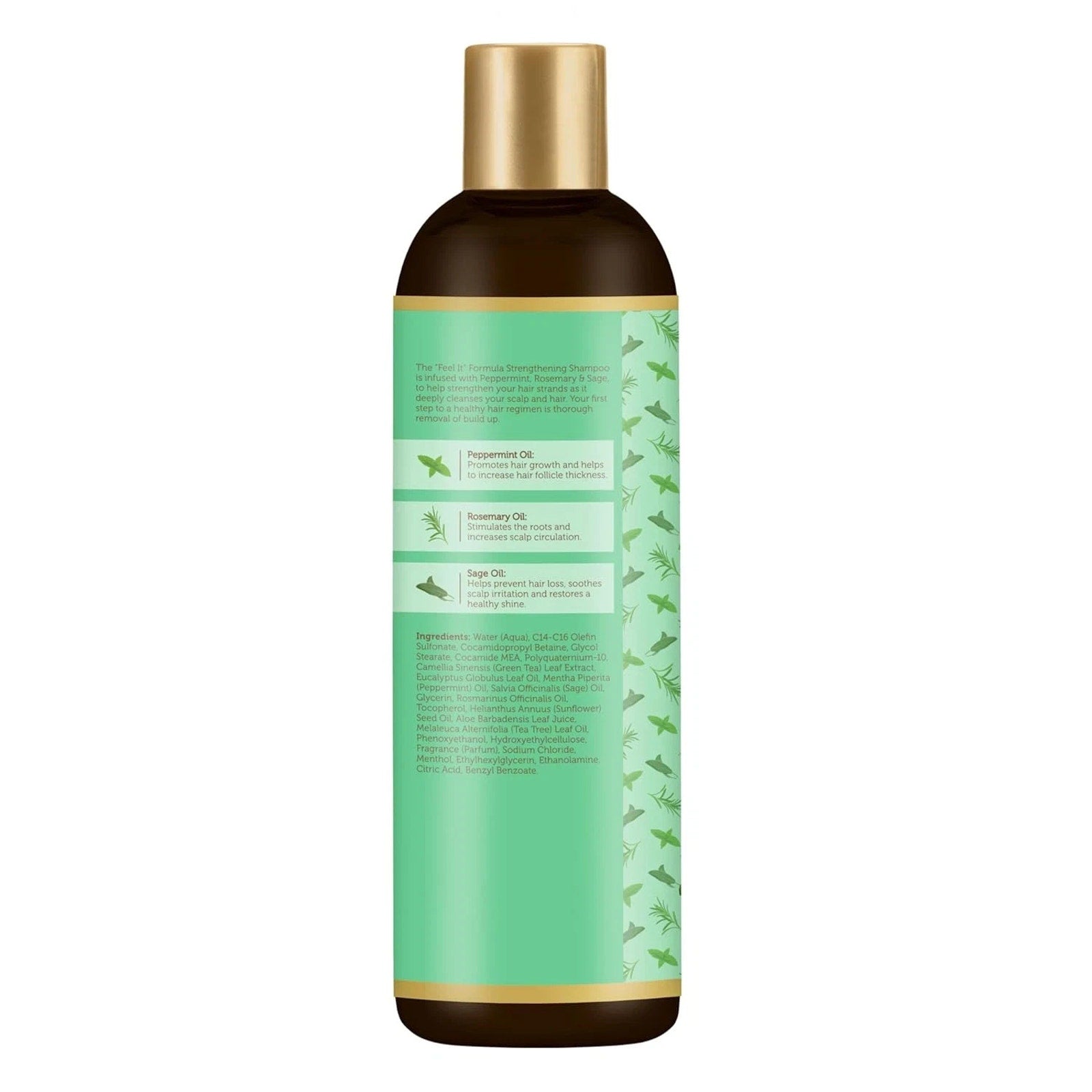 African Pride "Feel It" Peppermint, Rosemary & Sage Strengthening Shampoo 12floz