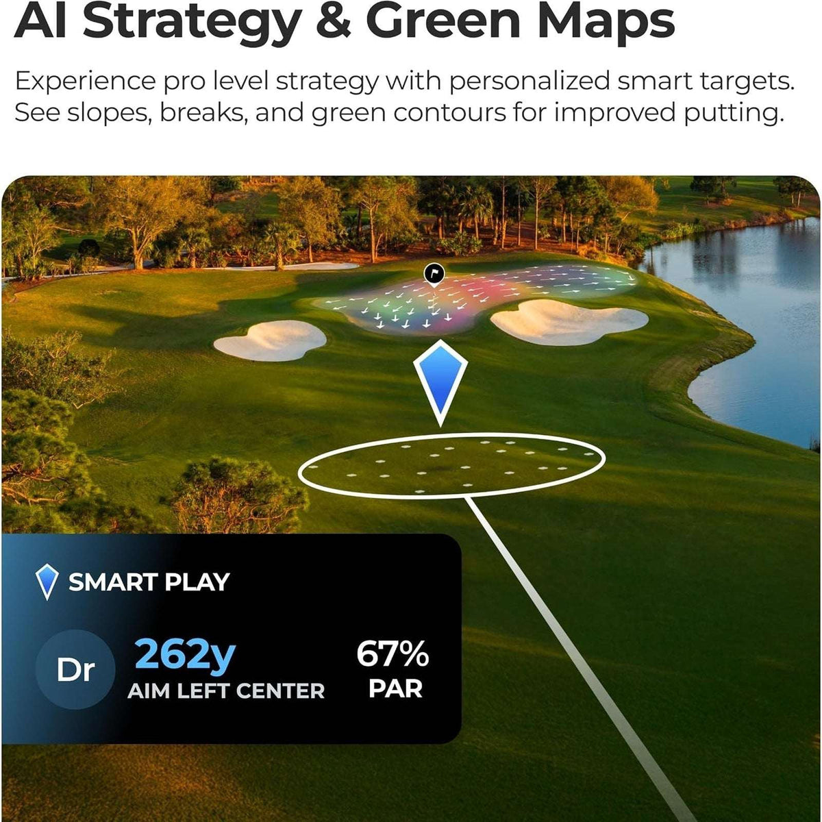 ARCCOS GOLF Gen 4 SMART SENSORS Smoke 80015 AI GPS Rangefinder Game Tracking Set