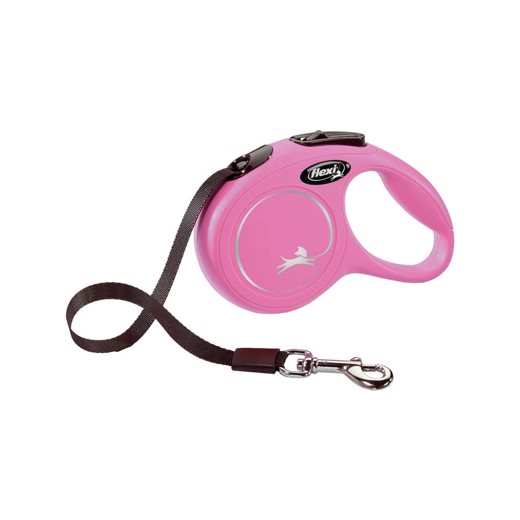 FLEXI New Classic Tape Retractable Dog Leash XS XSmall Pink 10ft Up to 26lbs