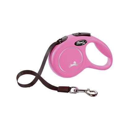 FLEXI New Classic Tape Retractable Dog Leash XS XSmall Pink 10ft Up to 26lbs