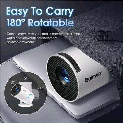 Gaimoo 1080P FHD 4K Home Theater Projector WiFi Bluetooth w Mouse, Remote Bundle