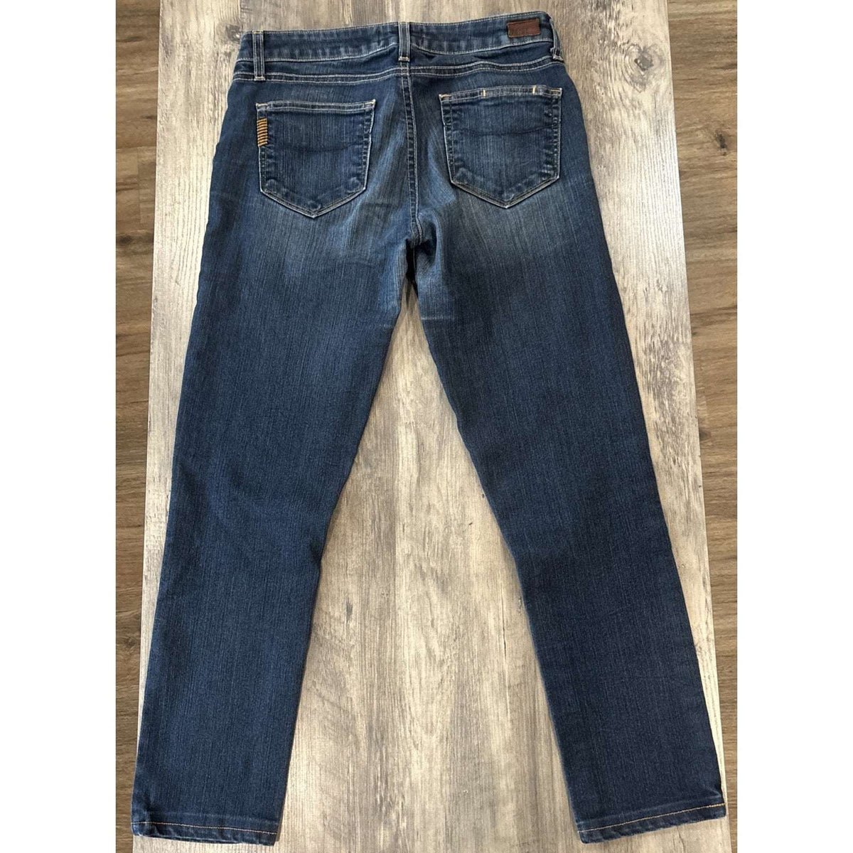 PAIGE SKYLINE Skinny Leg Stretch Cropped Ankle Denim Blue Jeans Size 28