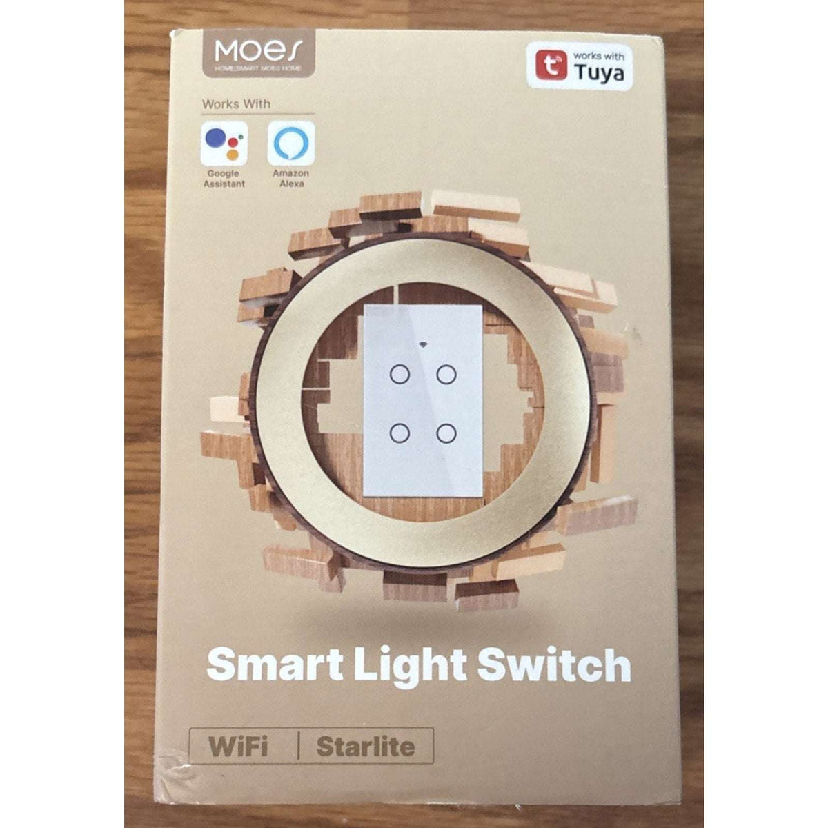 MOES WiFi Smart Wall Light Switch Glass Touch Alexa Google Tuya App Remote Voice