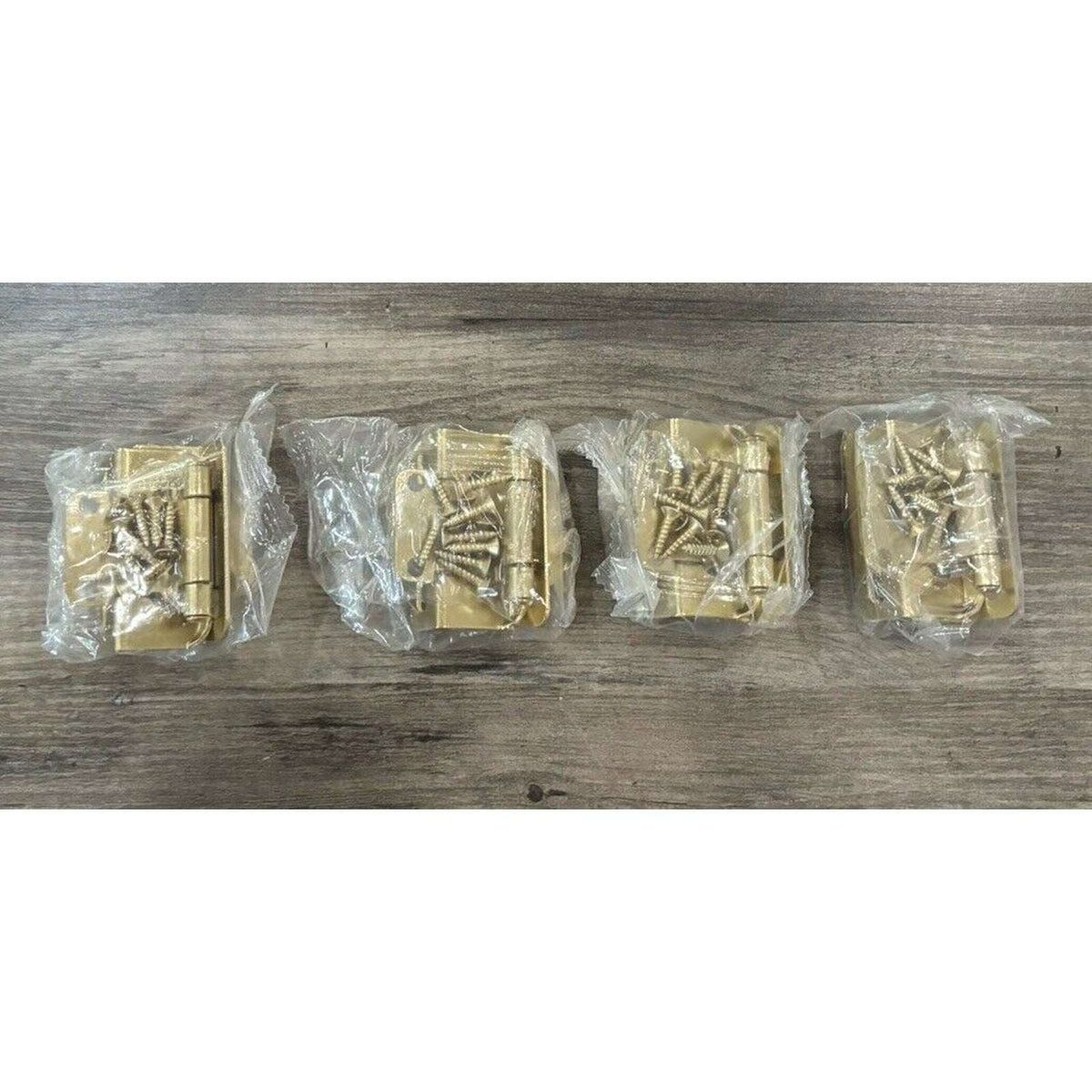 8 Pack 4 Pair Brass Gold Kitchen Cabinet Hinges Self Closing Cupboard Door Hinge