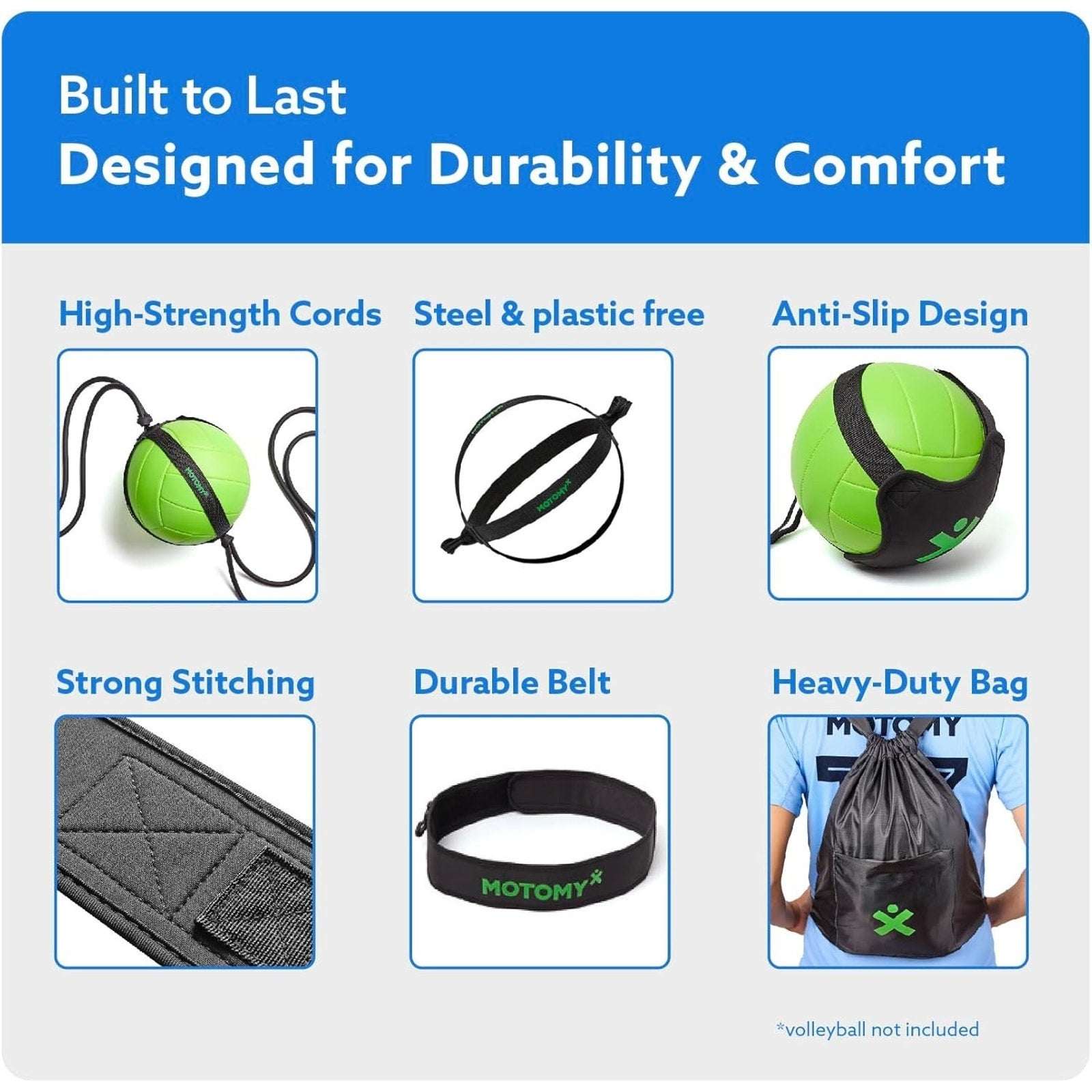 Volleyball Training Aid MasterKit VolleyPal Solo Trainer - Serve, Spike & Set