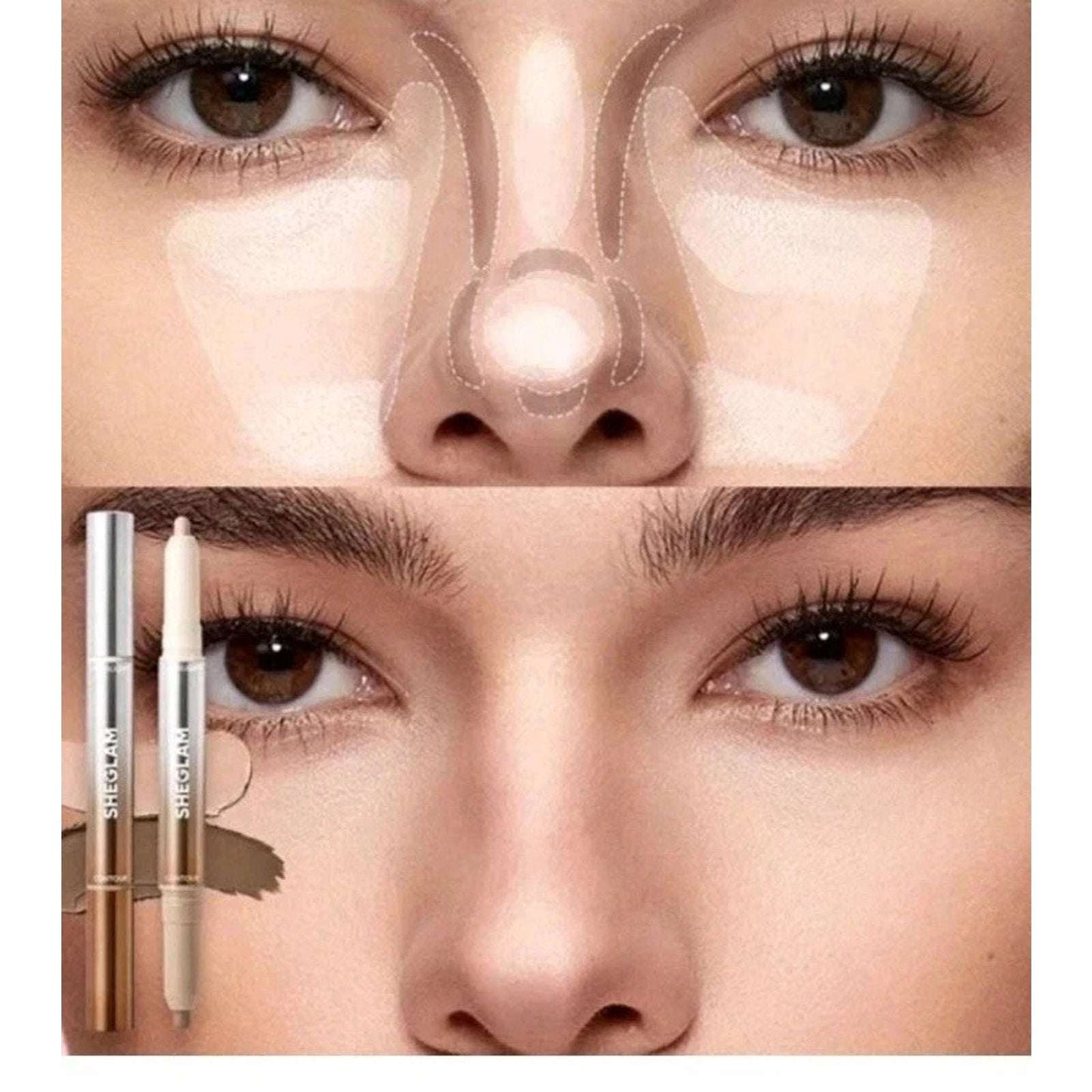 SHEGLAM Fine Line 2In1 Dual Contour & Highlight Pen Long Lasting Waterproof BUFF