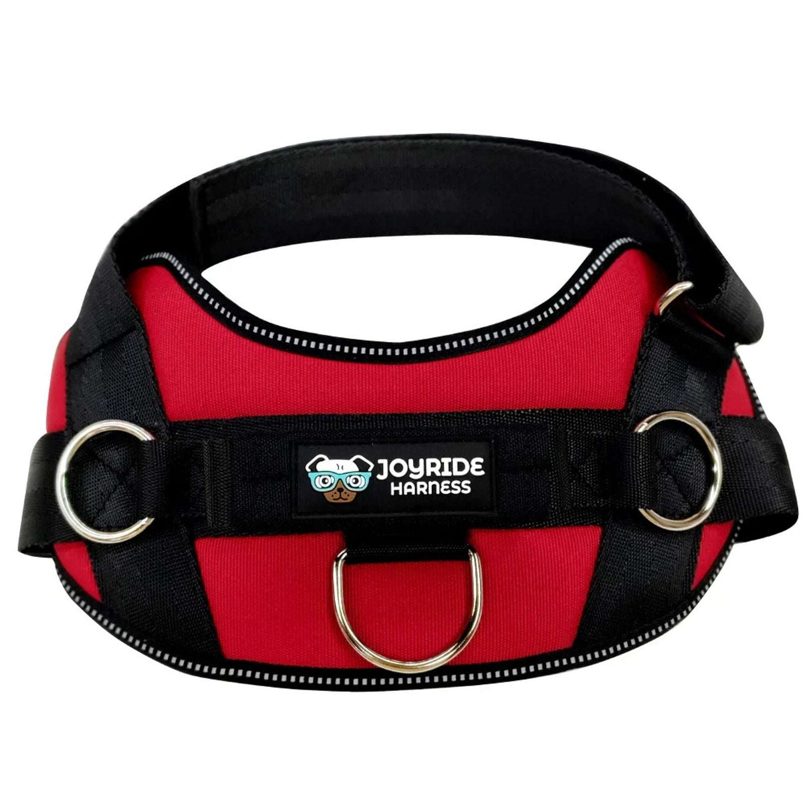 Joyride No Pull Pet Harness Adjustable Reflective Padded with Handle XL Red