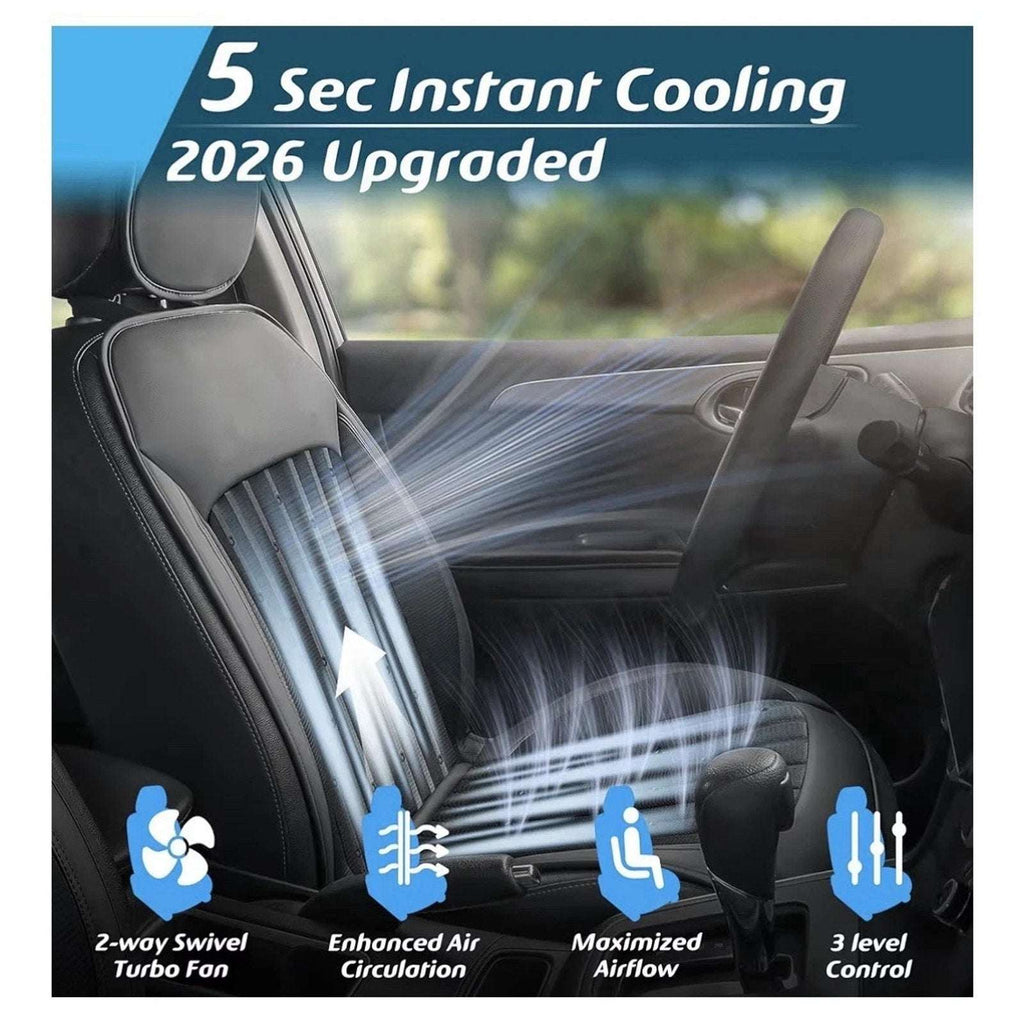 2026 Cooling & Massage Car Seat Cover(Front Seat)Cushion, 12V-24V Universal Fit