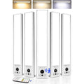 EZVALO Under Cabinet Lighting, 5Pk 10-Inch Rechargeable Motion Sensor w/ Remote